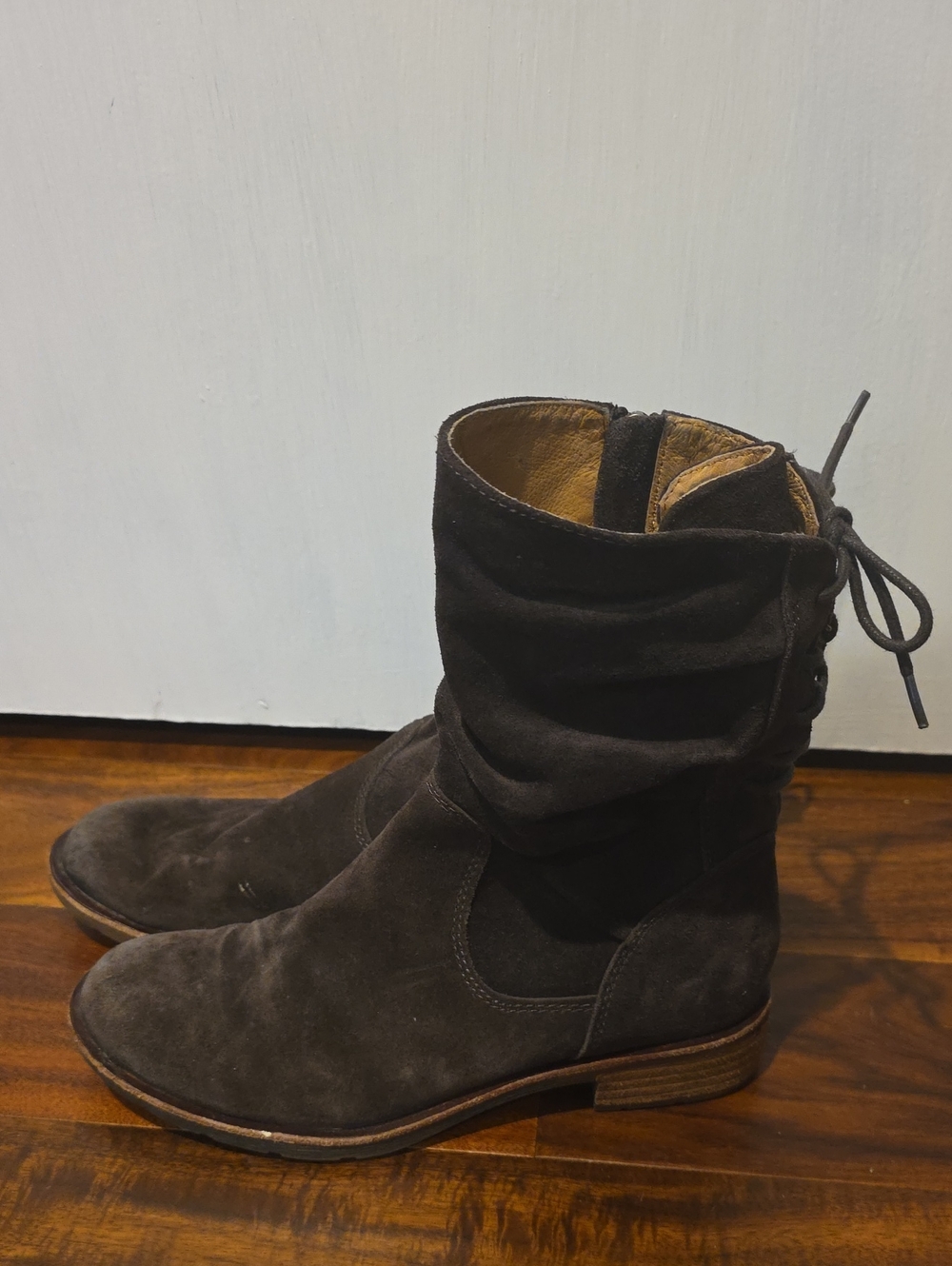 Dark Brown Suede Ankle Boots - Classic Casual Style